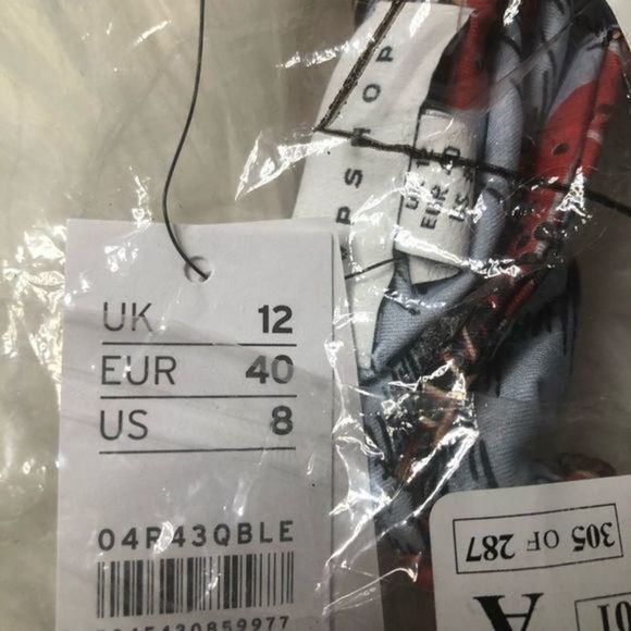 NWT TOPSHOP Tropical Floral Scarf Bandeau Crop Top - Picture 3 of 6